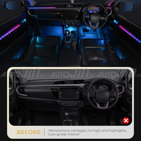 Toyota Hilux Revo 18-in-1 Modular 12V Interior Light with App Control OEM Ambient Light Kit