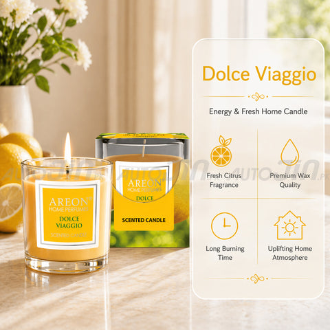 Areon Home Perfume Candle - Dolce Viaggio - 120g