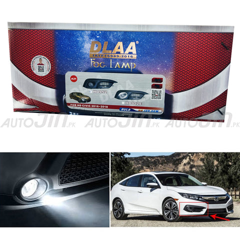 Dlaa Honda Civic 2016-21 Fog Lamps HD952