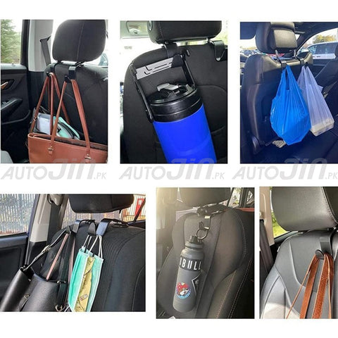 2 PCS Car Storage Back Seat Clip Interior Organizers Headrest Hanger