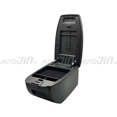 Sogo Suzuki Alto 2019-2024 Leather Armrest Console With Usb 4 Ports