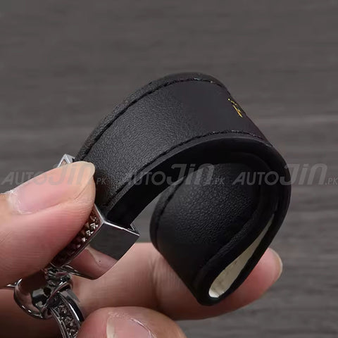 Luxury Genuine Leather Strap Keychain