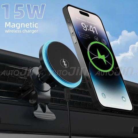 15W Fast Wireless Car Charger Air Vent Magnetic Phone Holder