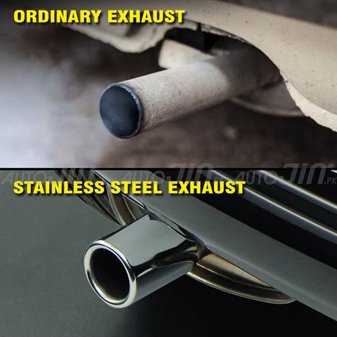 Universal Exhaust Pipe Tip Tail Muffler Silver 2inch - A1