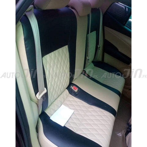 Toyota Yaris 2020-23 Seat Cover - Beige & Black