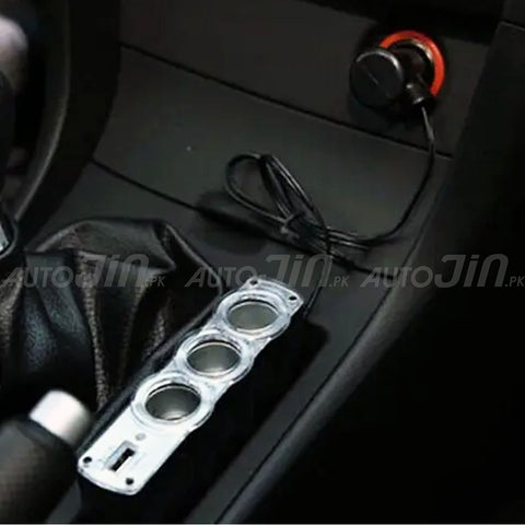 Universal Car Cigarette Lighter Adapter illuminant Sockets 3.1A Output Dual USB Ports DC 12V/24V