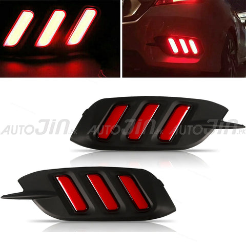 Honda Civic 2016-21 Running Back Bumper Brake Light Mustang Style