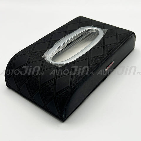 Haval Logo 7D PU Leather Tissue Box - Black