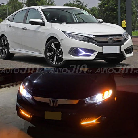 Honda Civic 2016-21 Y Shape Daytime Running Light