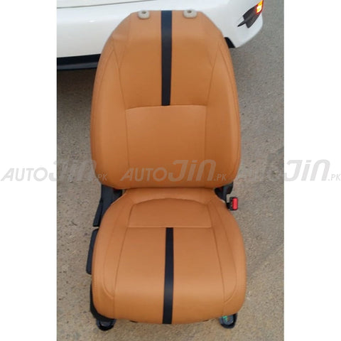 Honda Civic X Design Car Seat Covers for Hatchbacks Light Brown