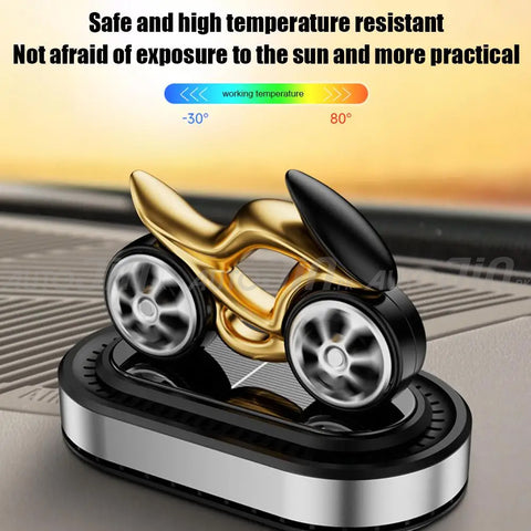 Rotating Bike Shaped Ornament Aromatherapy Creative Solar Air Freshener