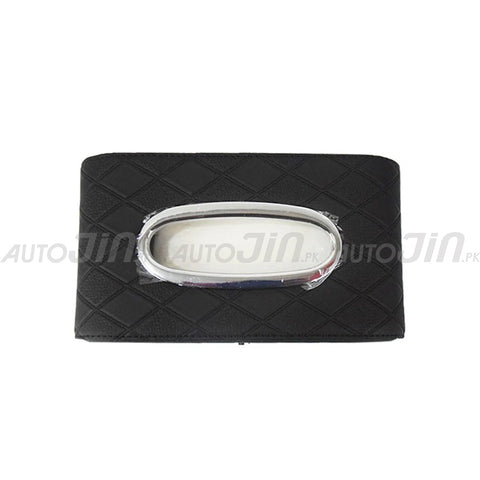 Clock 7D PU Leather Tissue Box - Black