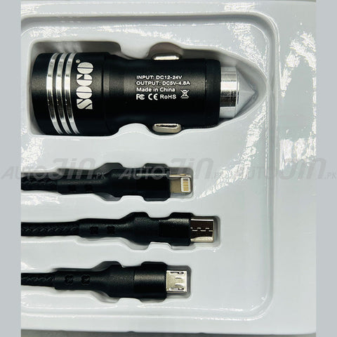 Sogo Fast Car Charger 3 in 1