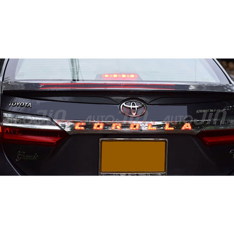 Toyota Corolla 2017-19 LED Trunk Garnish Chrome