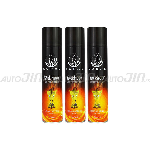 Coral Air Freshener Bakhoor  Pack Of 3 - 300ML