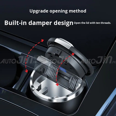 Luxury Stylish Car Premium Feel One-Touch Ashtray