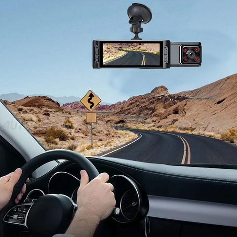 Wifi Triple Channel Lens Dash Cam Car Front Inside Rear View DVR Camera Recorder
