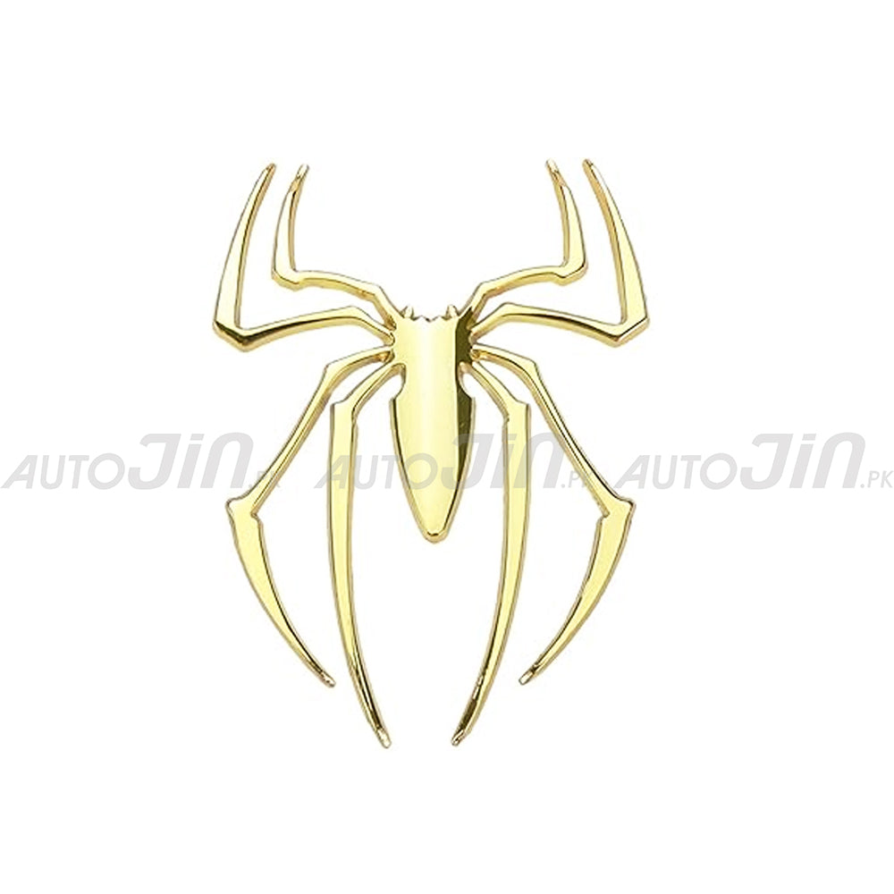 3D Spider-Man emblem golden