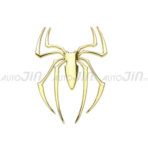3D Spider-Man emblem golden