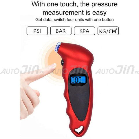 Digital Car Tire Air Pressure Gauge Meter LCD Display Multicolor