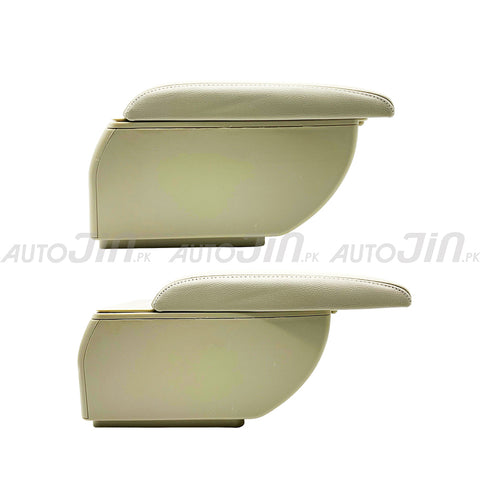Sogo Honda Br-v Leather Armrest Console With Usb 4 Ports - Beige