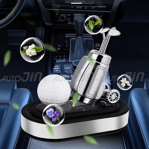 Rotating Golf Shaped Ornament Aromatherapy Creative Solar Air Freshener
