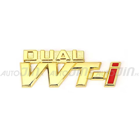 3D Dual VVT-I Metal Car Sticker Emblem Exterior