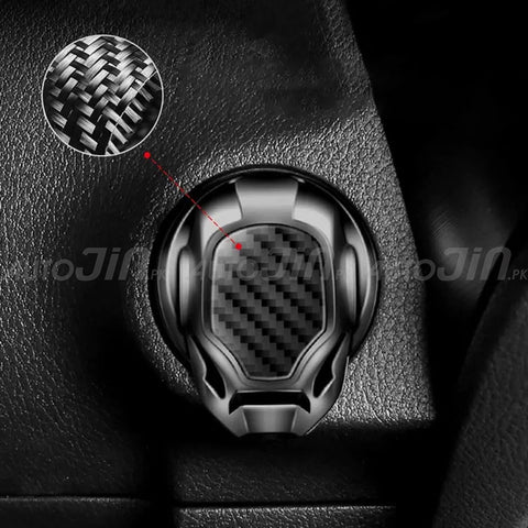 MG Logo Engine Start Stop Switch Button Push Button Cover Carbon