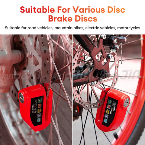 Motorcycle Bicycle Alarming Anti-Theft Disc Brake Lock Security System