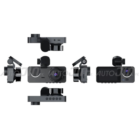Triple Channel Lens Dash Cam Car Front Inside Rear View DVR Camera Recorder