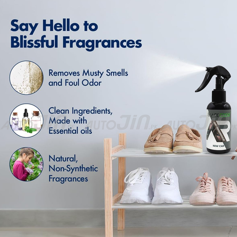 Black Odor Air Freshener Spray 120ml - New Car BO32
