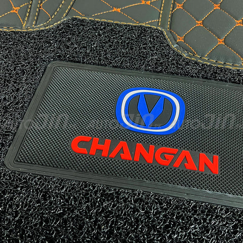 SOGO Luxury 9D Changan Alsvin Mats with Carpet - Black and Rust 2021-22