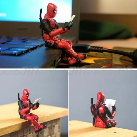 3pcs Marvel Deadpool Deadpool Action Figures Mini Doll Car Dashboard, Desktop, CPU Tower Decoration Collectibles