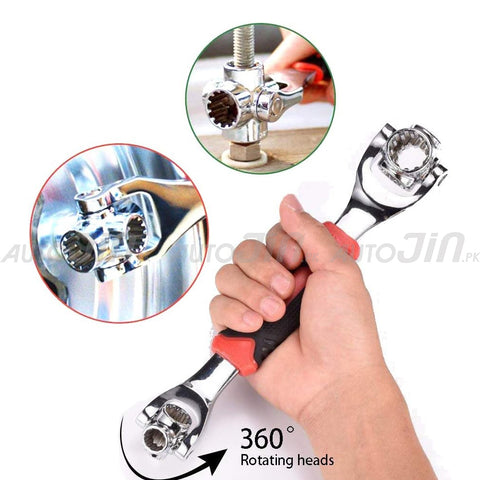 48-in-1 Universal Socket Wrench with 360° Rotating Head for Home and Car Repair