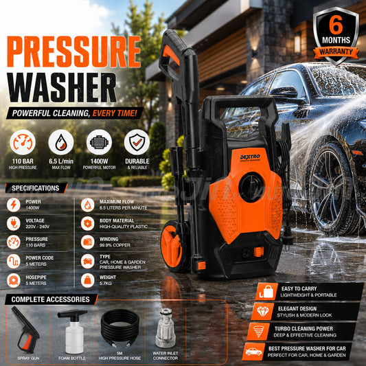 Dextro DX-110 Turbo Pressure Washer - 110 Bar 1000