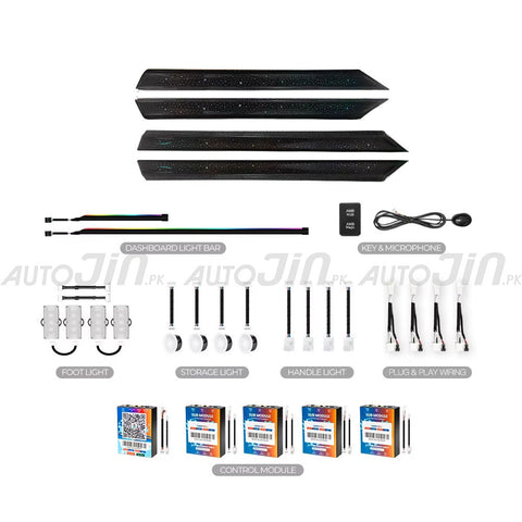 Honda Civic 2016-2021 21-in-1 Modular 12V Interior Light with App Control OEM Ambient Light Kit