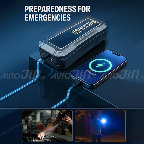 Sogo 4,500mAh Electric Smart Digital Display Tire Inflator & Power Bank With Led Light LP7-PRO