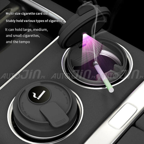 Car Cigarette Ashtray RGB 7 Color LED Light