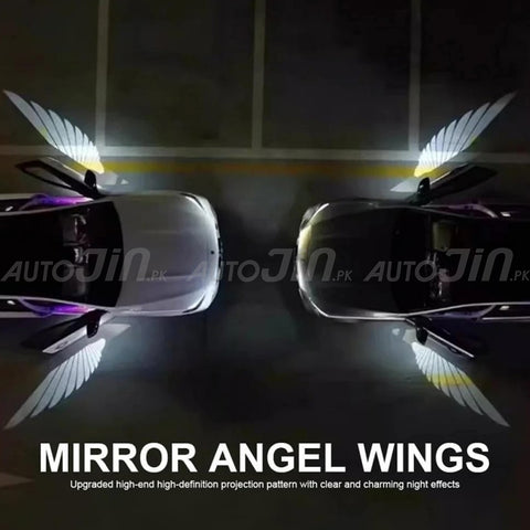 Universal Car Rearview Mirror Side LED Angel Wing Light Dynamic Projection Lamp