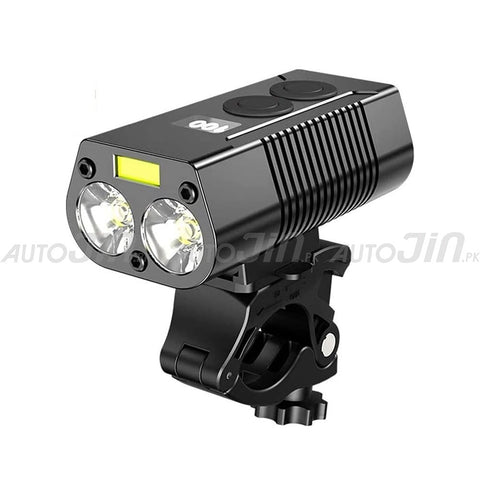 Dextro LED Bicycle Rechargeable Headlight 750 Lumens with Powerbank