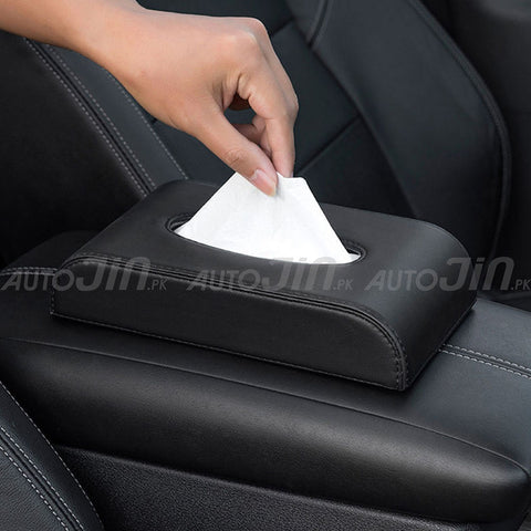 High Quality Tissue Box for Car - Honda Logo - Pu Leather - Black