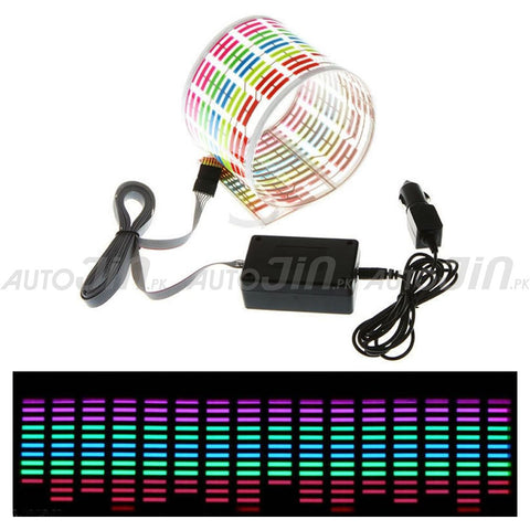 LED Neon Car Light Decoration Window Sticker Music Rhythm Sound Activated Equalizer Flash Strobe Emergency Light