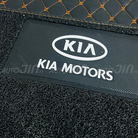 Sogo Quality 7D Kia Sorento Mats - Black And Rust 2021-22