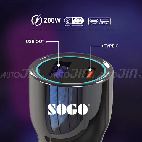 Sogo Mobile Fast Fix Kit For Car - Long Arm Mobile Holder & CC-17 Charger