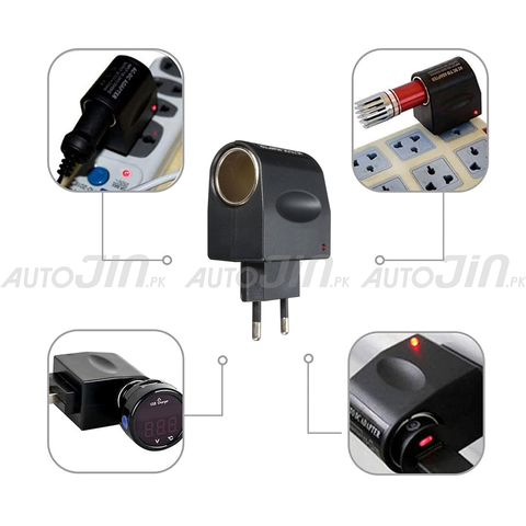 110V-220V Ac Power to 12V Dc Car Cigarette Lighter Converter Adapter