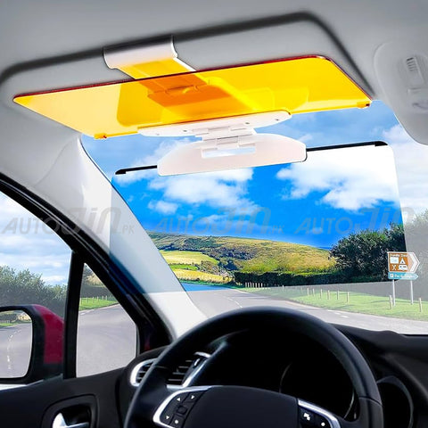 2 in 1 Car Anti-Glare Mirror Sun Visor Mirror Day and Night