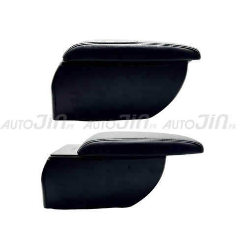 Sogo Honda Br-v Leather Armrest Console With Usb 4 Ports - Black