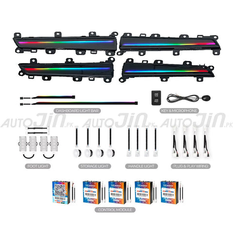 Honda Civic 2022-2025 19-in-1 Modular 12V Interior Light with App Control OEM Ambient Light Kit