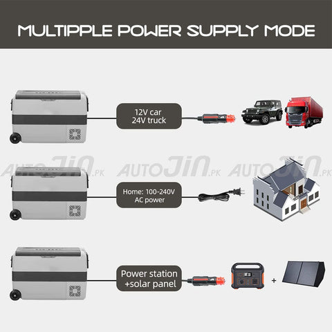 Alpicool T50 50L Car Refrigerator AC 12V DC 24V