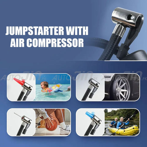 Toby's X21 Jump Starter With Compressor 10,000mAh 37WH Power Bank For Diesel & Petrol